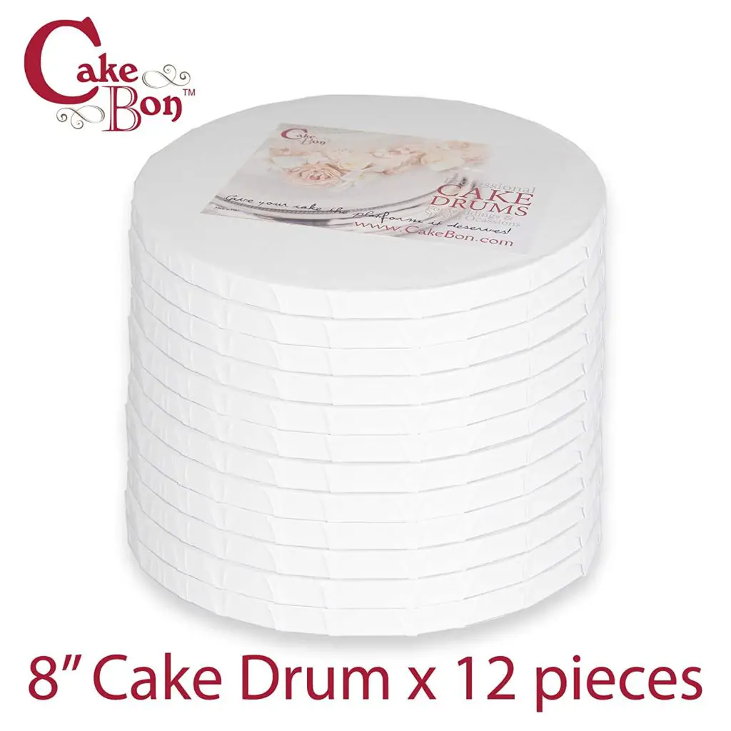 Cake drums - Cake Drums Round 8 Inches - (White, 12-Pack) - Sturdy 1/2 Inch Thick - Fully Wrapped Edges - Image 1