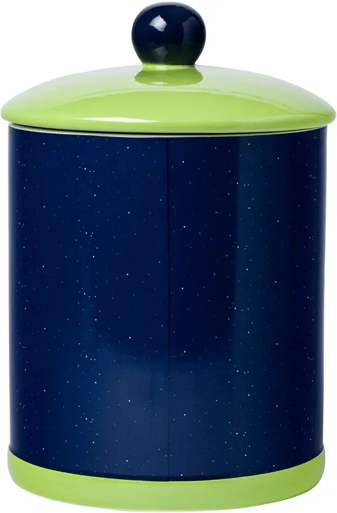 Star wars cookie jar - Silver Buffalo Star Wars Mandalorian Nom Frogs Large Canister Ceramic Cookie Jar, Blue/Green - Image 1